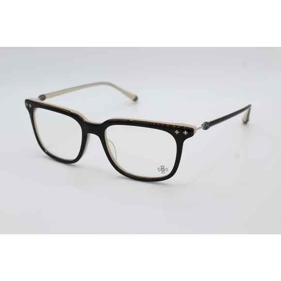 Chrome Hearts BIG RICKY BT 51-17-145 Eyeglasses - Black and Cream Frame